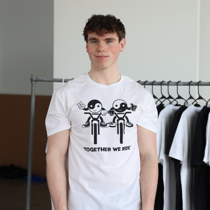 Together We Ride - Unisex T-Shirt White &amp; Black