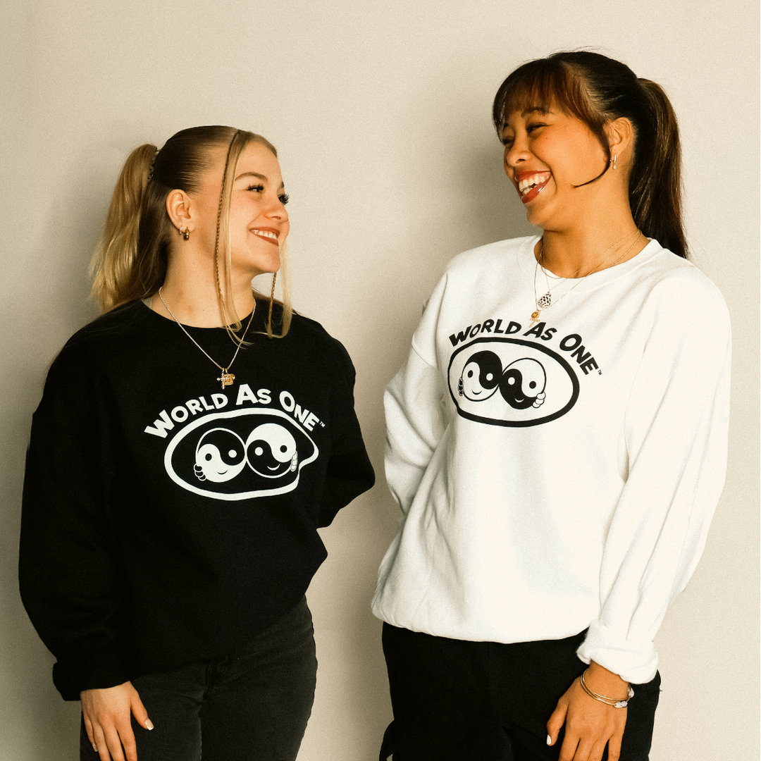 World As One - Unisex Sweatshirt Black &amp; White