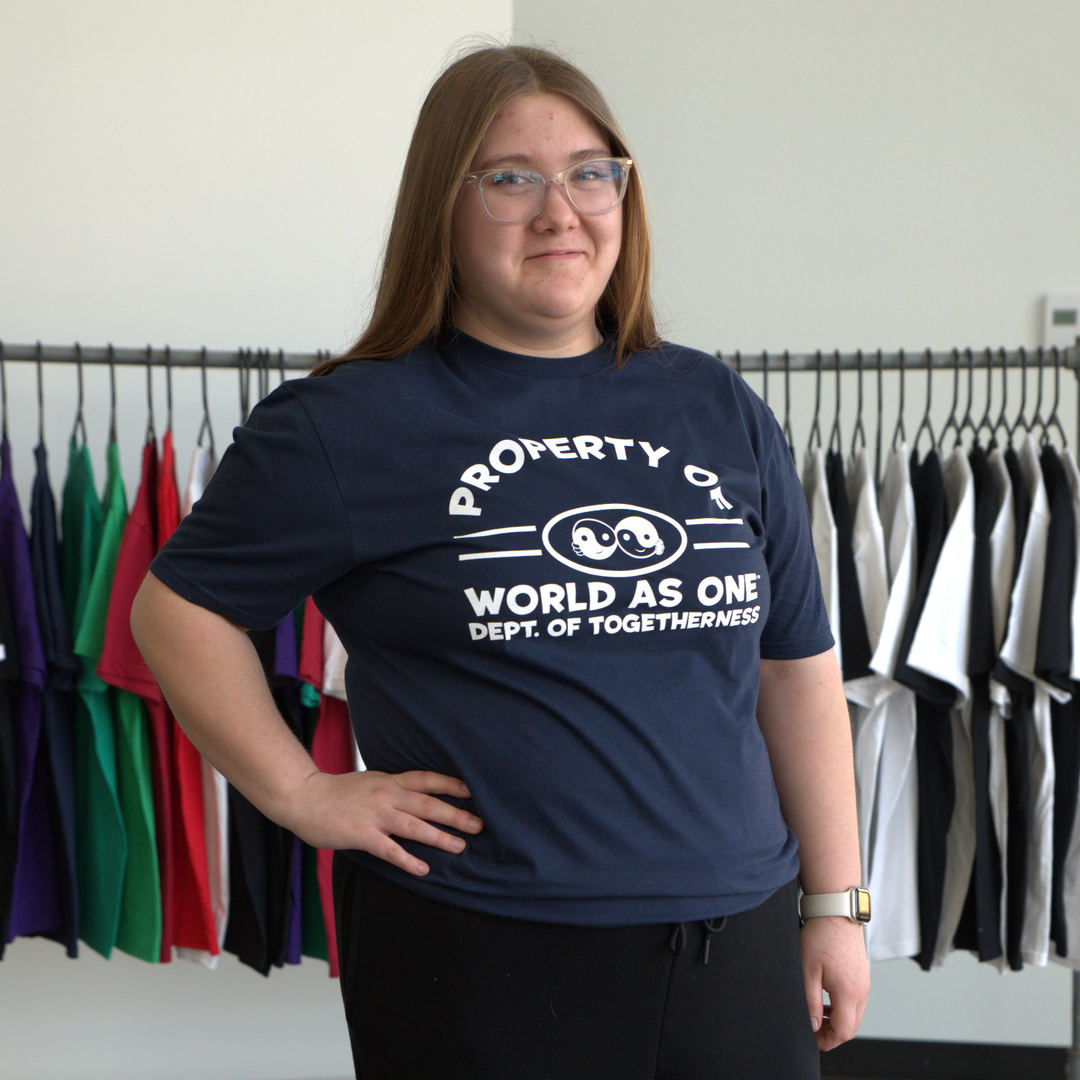 Property of Dept. of Togetherness - Unisex T-Shirt Navy &amp; White