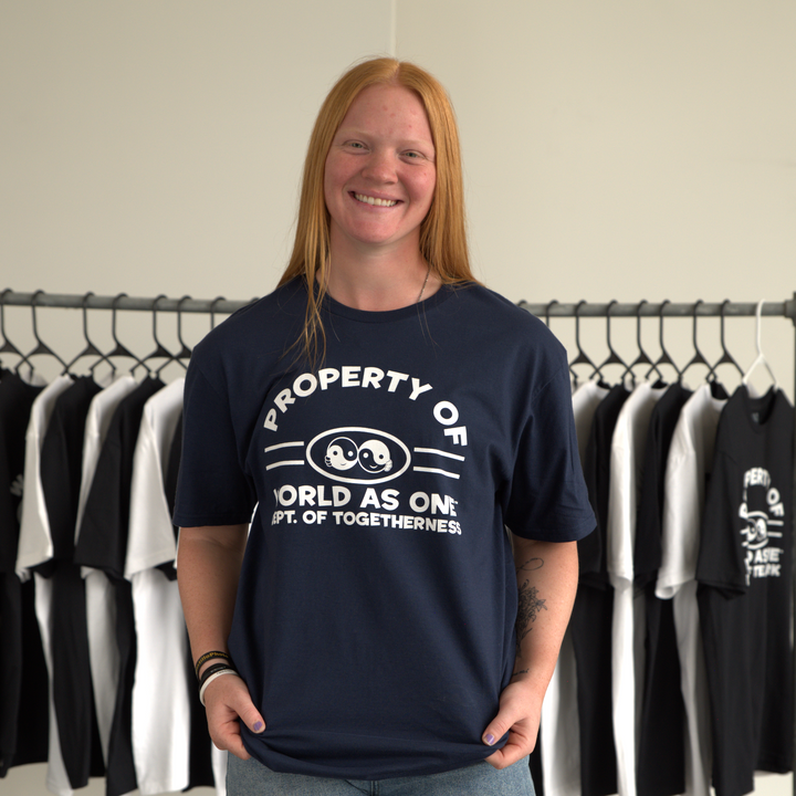 Property of Dept. of Togetherness - Unisex T-Shirt Navy &amp; White