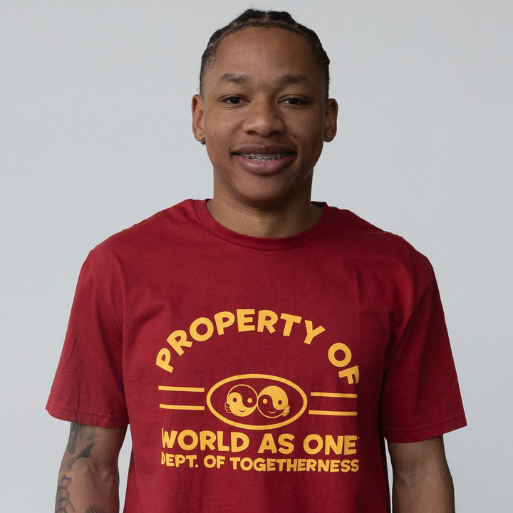 Property of Dept. of Togetherness - Unisex T-Shirt Cardinal &amp; Gold