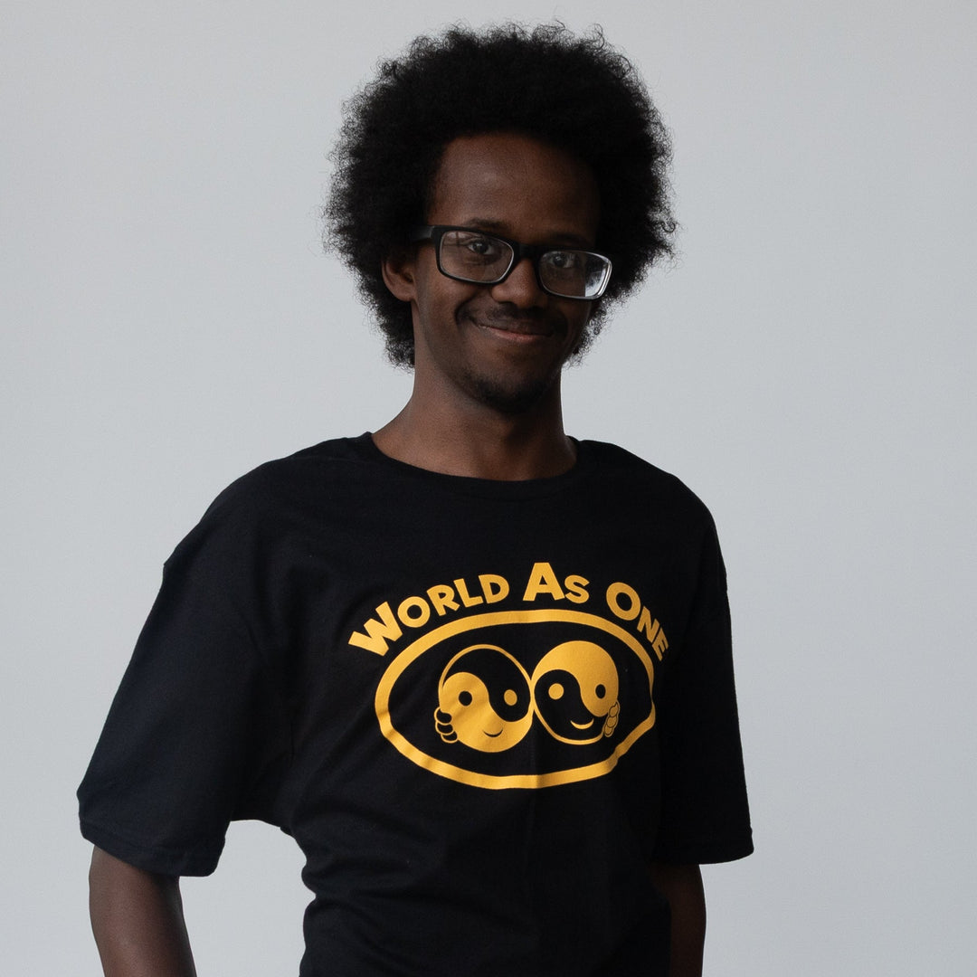 World As One - Unisex T-Shirt Black &amp; Gold