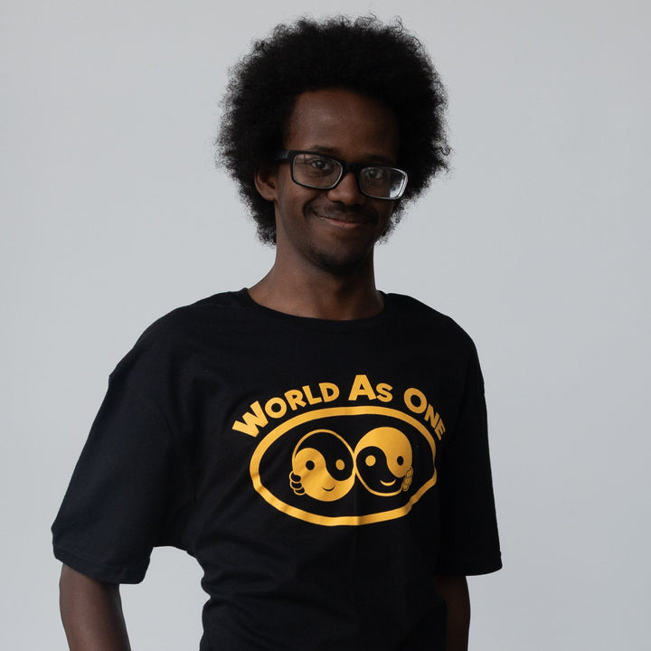 World As One - Unisex T-Shirt Black &amp; Gold