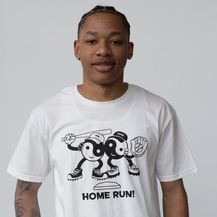 Home Run! - Unisex T-Shirt White &amp; Black