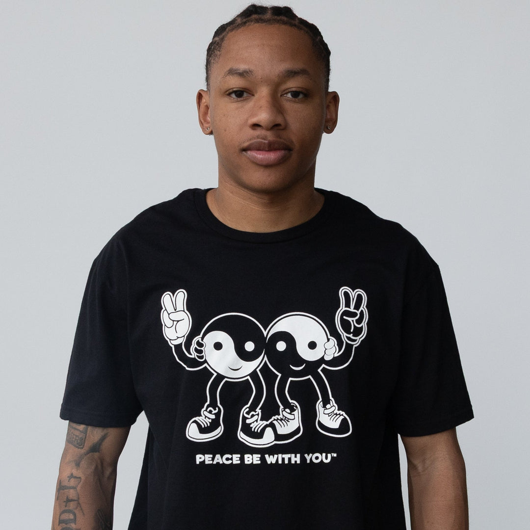 Peace Be With You - Unisex T-Shirt Black &amp; White