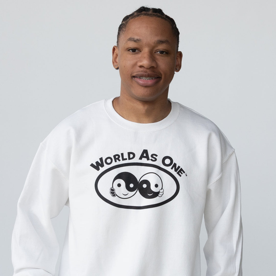 World As One - Unisex Sweatshirt White &amp; Black