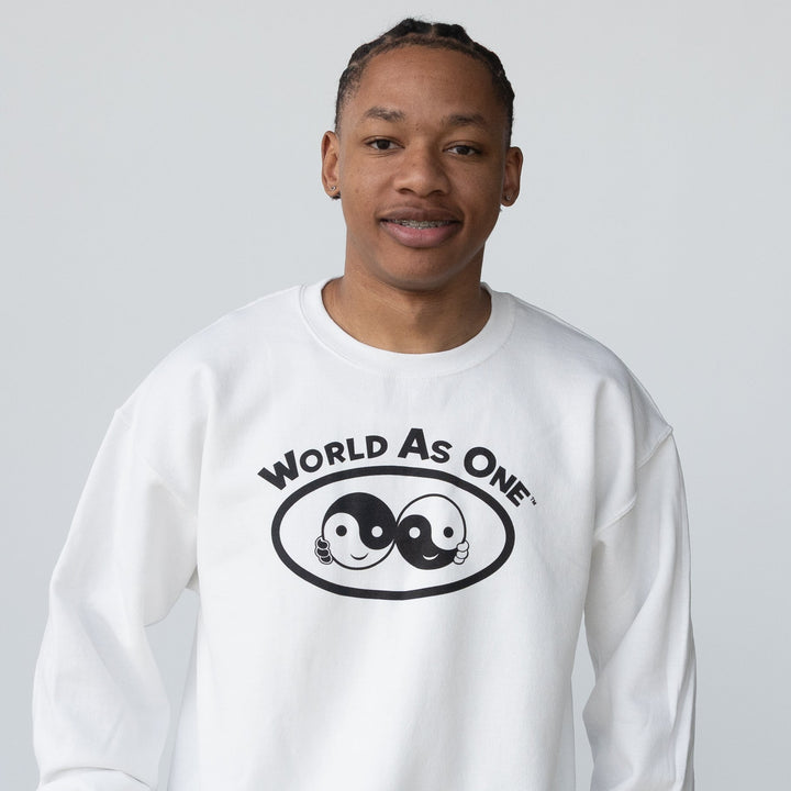 World As One - Unisex Sweatshirt White &amp; Black