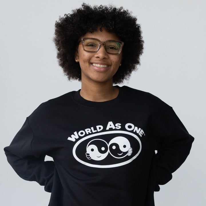 World As One - Unisex Sweatshirt Black &amp; White