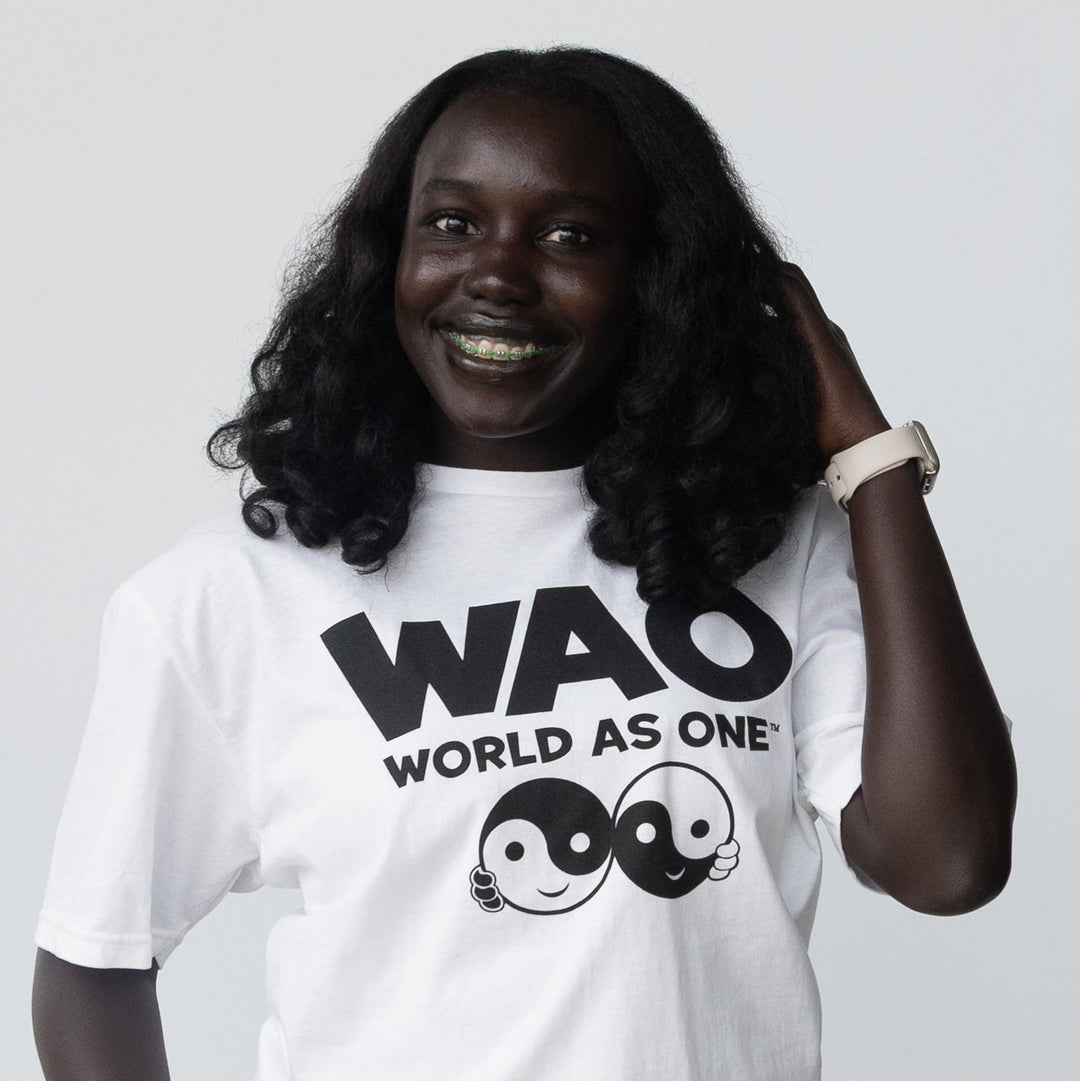 WAO - Unisex T-Shirt White &amp; Black