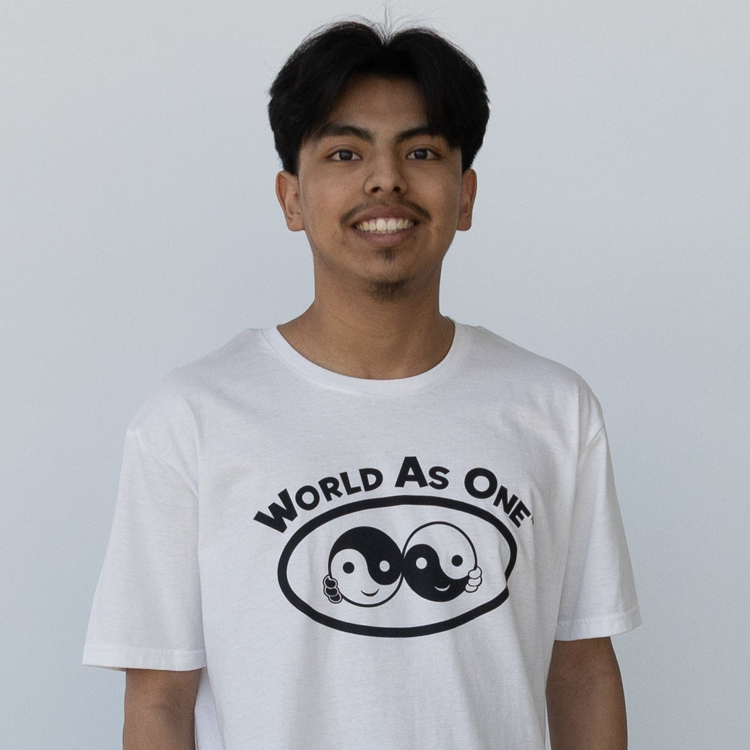 World As One - Unisex T-Shirt White &amp; Black