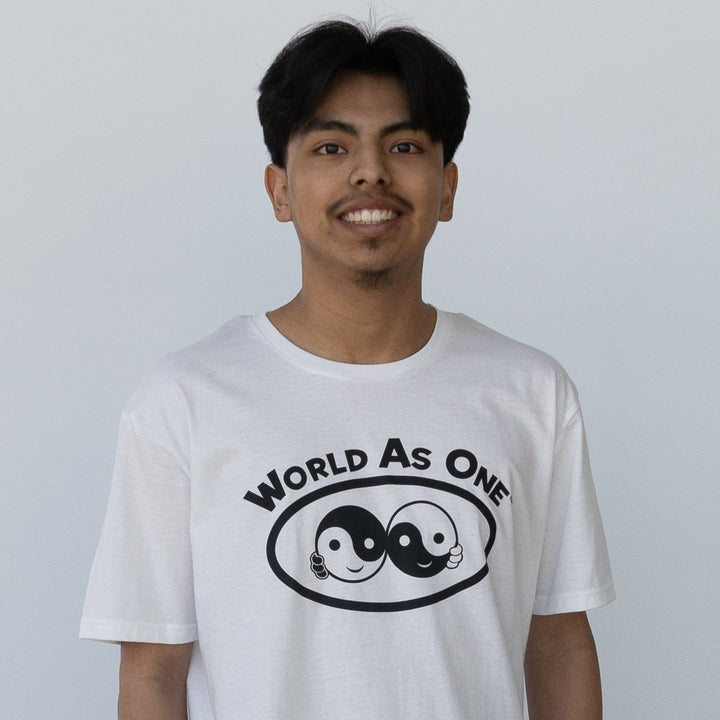 World As One - Unisex T-Shirt White &amp; Black