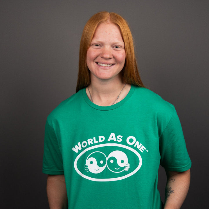 World As One - Unisex T-Shirt Irish Green &amp; White