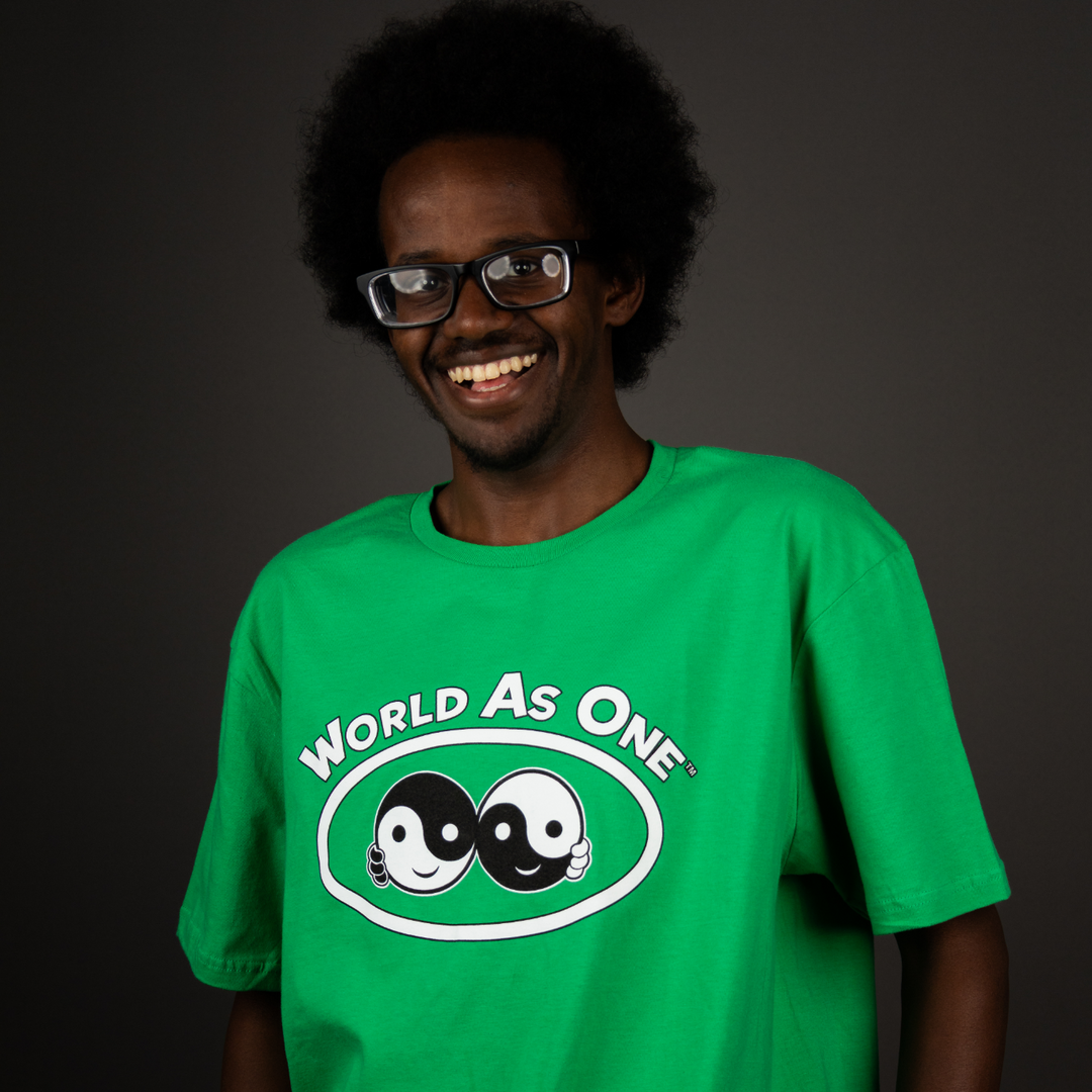 World As One - Unisex T-Shirt Kelly Green, White &amp; Black