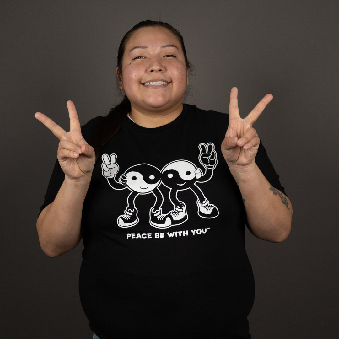 Peace Be With You - Unisex T-Shirt Black &amp; White