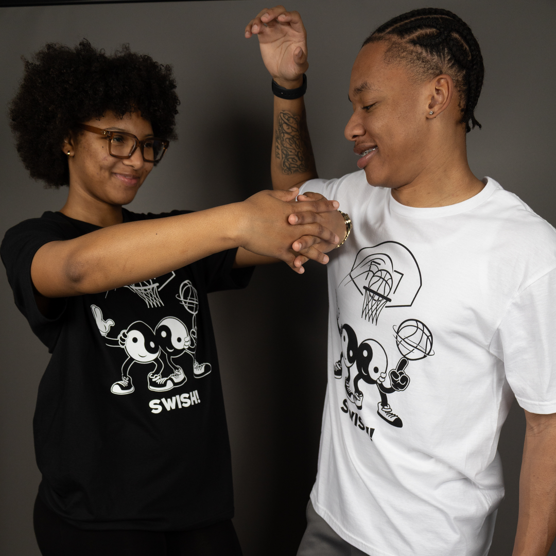 Swish! - Unisex T-Shirt White &amp; Black