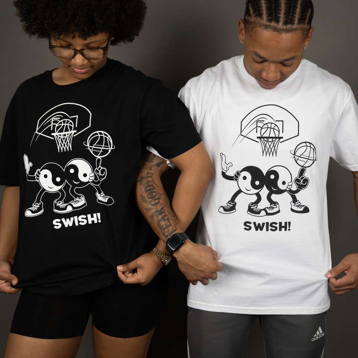 Swish! - Unisex T-Shirt Black &amp; White