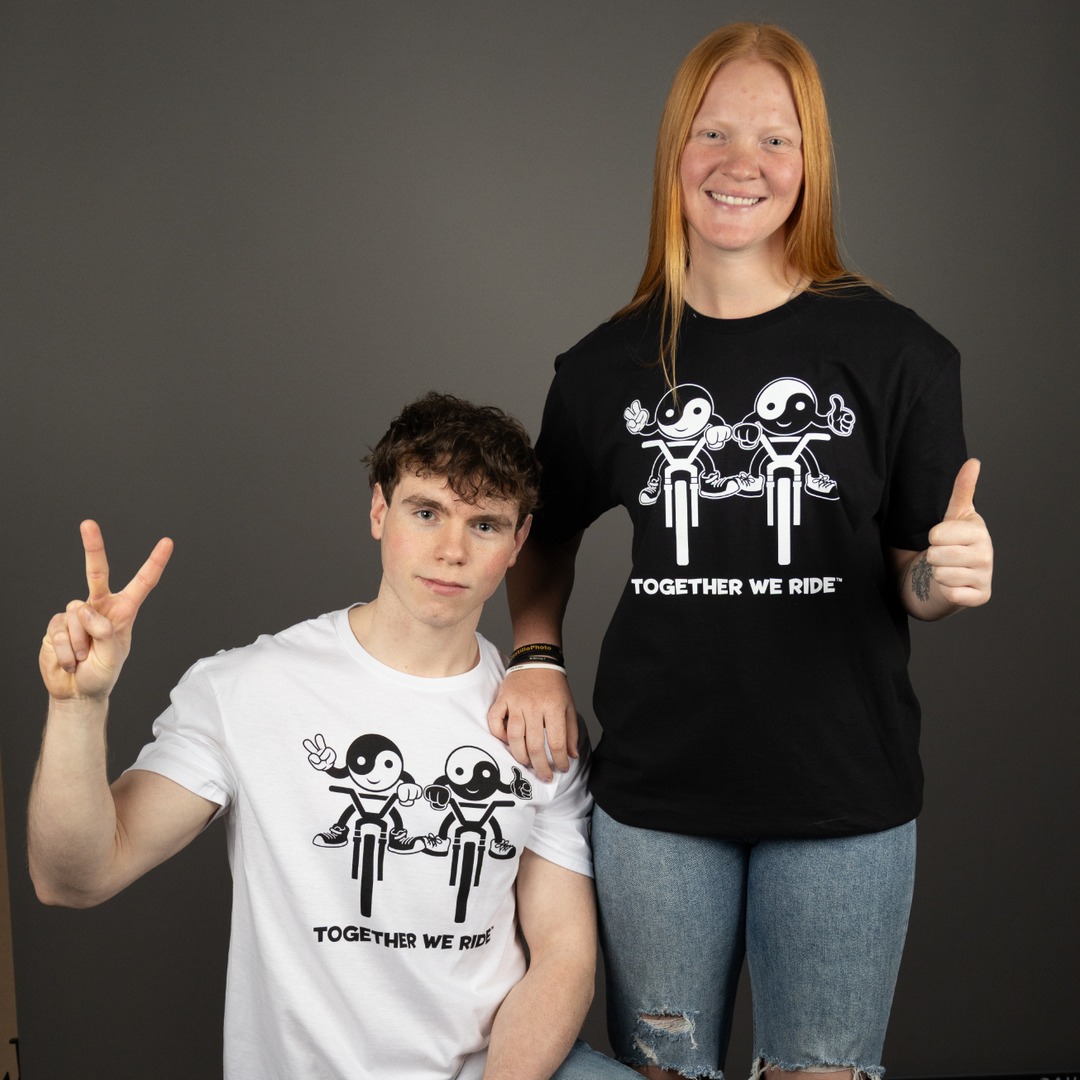 Together We Ride - Unisex T-Shirt Black &amp; White
