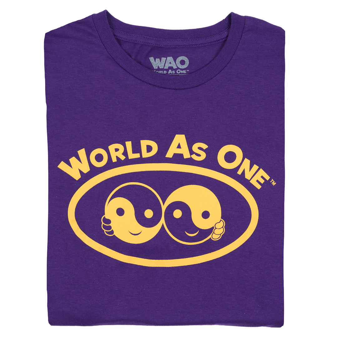 World As One - Unisex T-Shirt Purple &amp; Gold