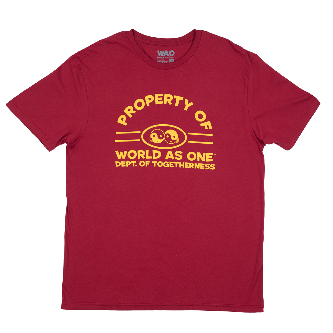 Property of Dept. of Togetherness - Unisex T-Shirt Cardinal &amp; Gold
