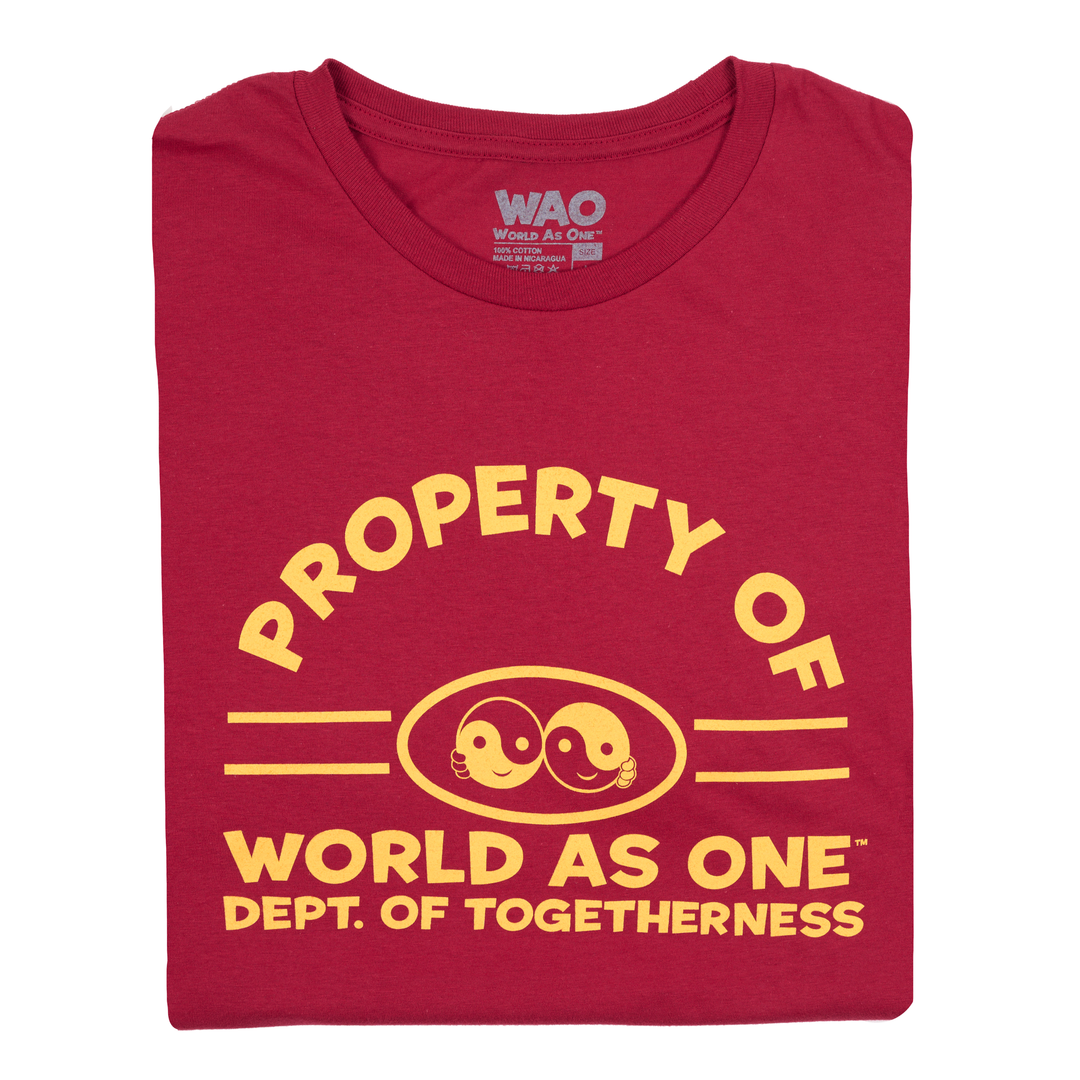 Property of Dept. of Togetherness - Unisex T-Shirt Cardinal &amp; Gold