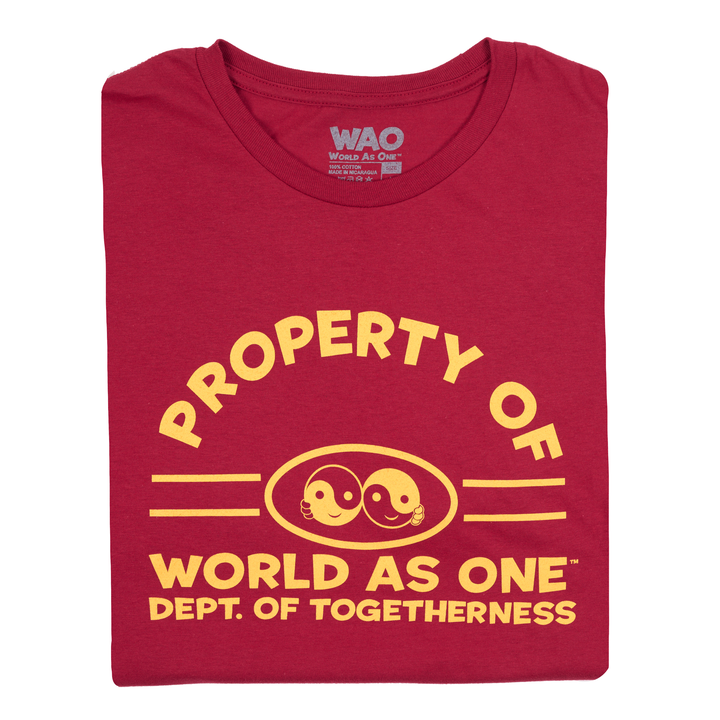 Property of Dept. of Togetherness - Unisex T-Shirt Cardinal &amp; Gold