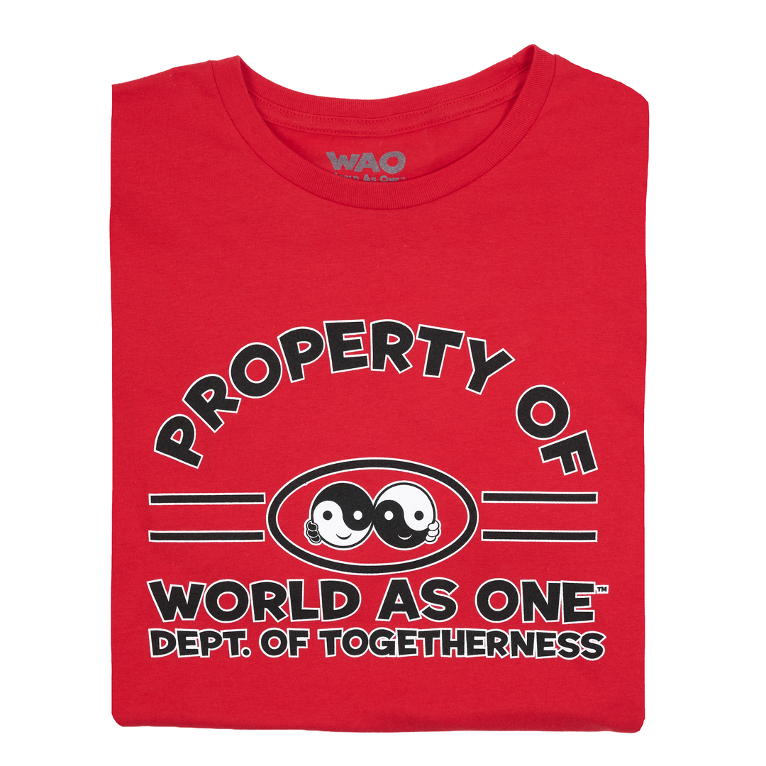 Property of Dept. of Togetherness - Unisex T-Shirt Red, Black &amp; White