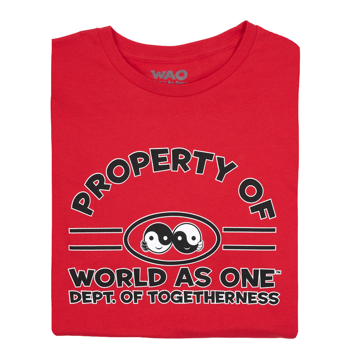 Property of Dept. of Togetherness - Unisex T-Shirt Red, Black &amp; White