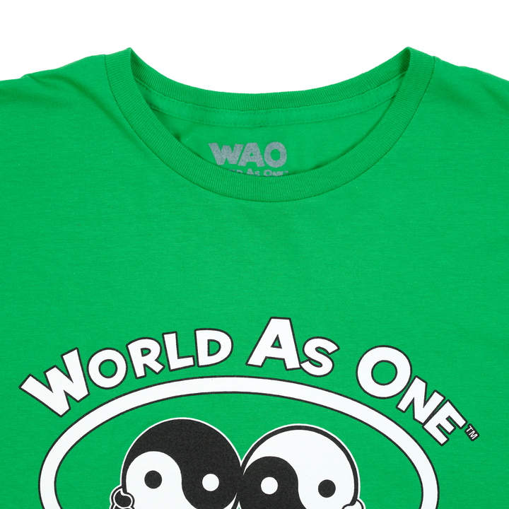 World As One - Unisex T-Shirt Kelly Green, White &amp; Black