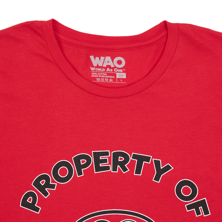 Property of Dept. Peace, Love &amp; Unity - Unisex T-Shirt Red, Black &amp; White