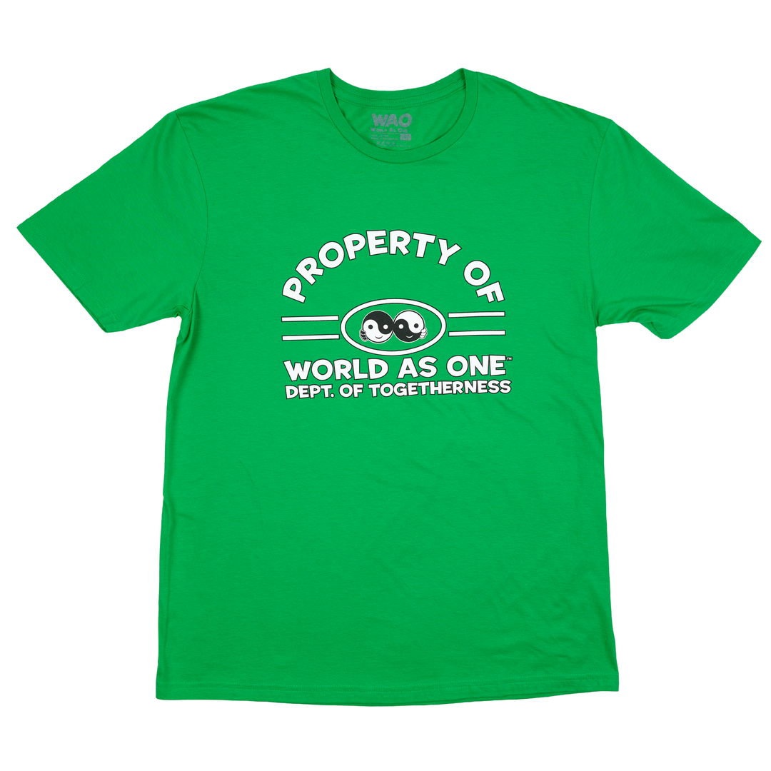 Property of Dept. of Togetherness - Unisex T-Shirt Kelly Green, Black &amp; White