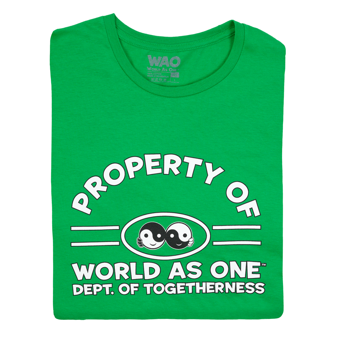 Property of Dept. of Togetherness - Unisex T-Shirt Kelly Green, Black &amp; White