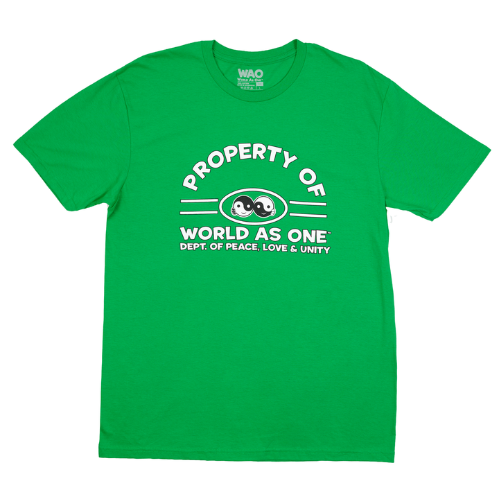 Property of Dept. Peace, Love &amp; Unity - Unisex T-Shirt Green, White &amp; Black