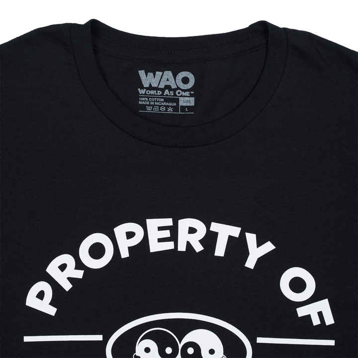 Property of Dept. Peace, Love &amp; Unity - Unisex T-Shirt Black &amp; White