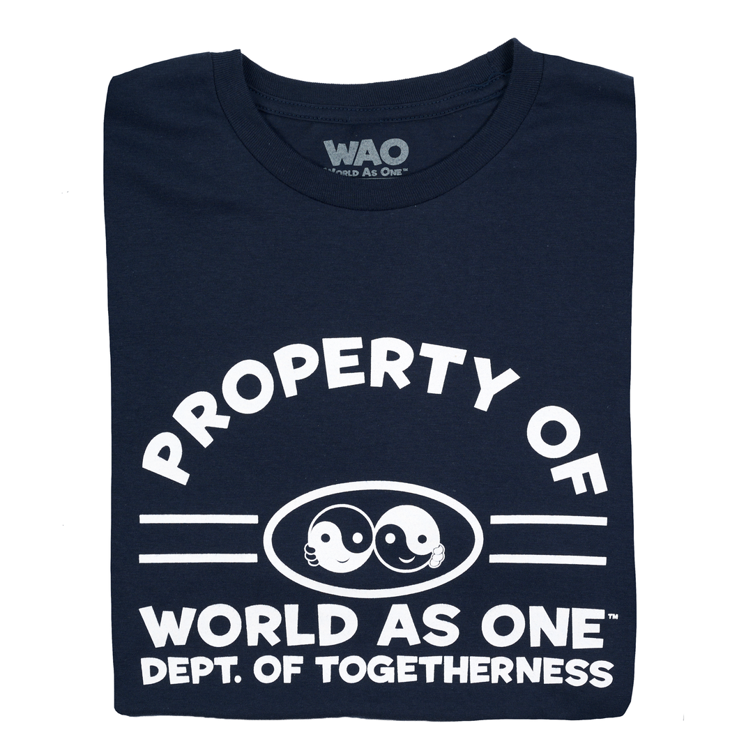 Property of Dept. of Togetherness - Unisex T-Shirt Navy &amp; White