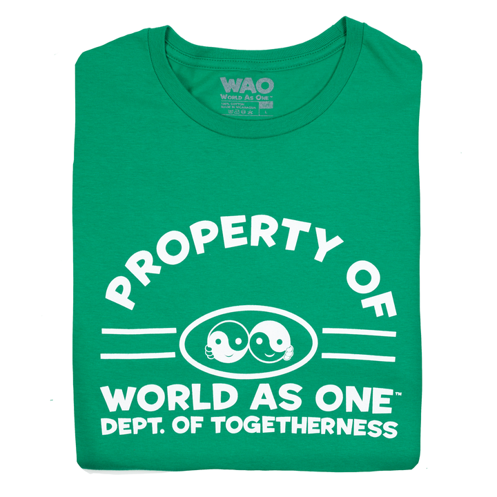 Property of Dept. of Togetherness - Unisex T-Shirt Irish Green &amp; White