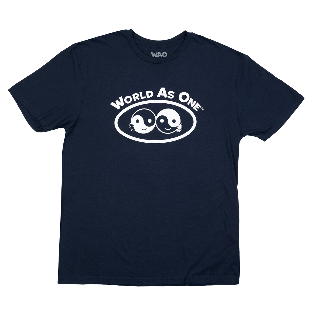 World As One - Unisex T-Shirt Navy &amp; White