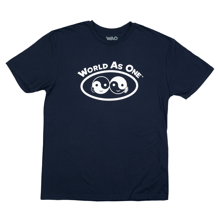 World As One - Unisex T-Shirt Navy &amp; White