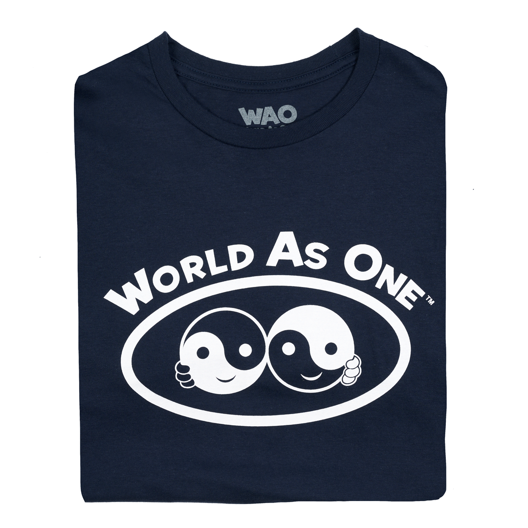 World As One - Unisex T-Shirt Navy &amp; White