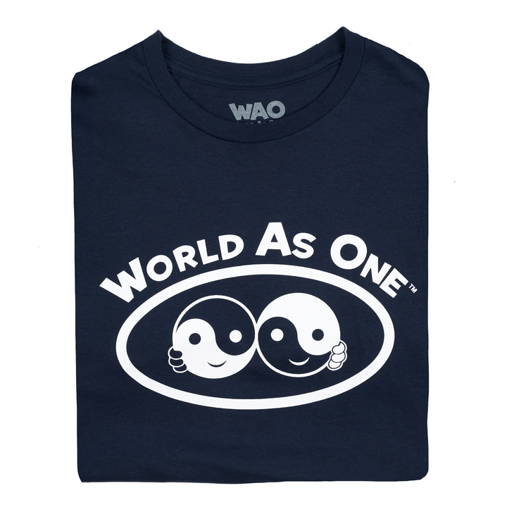 World As One - Unisex T-Shirt Navy &amp; White