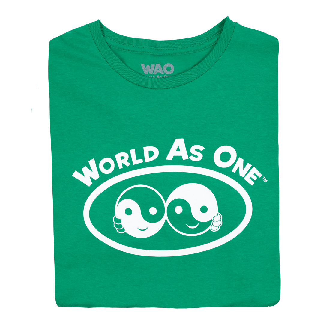 World As One - Unisex T-Shirt Irish Green &amp; White