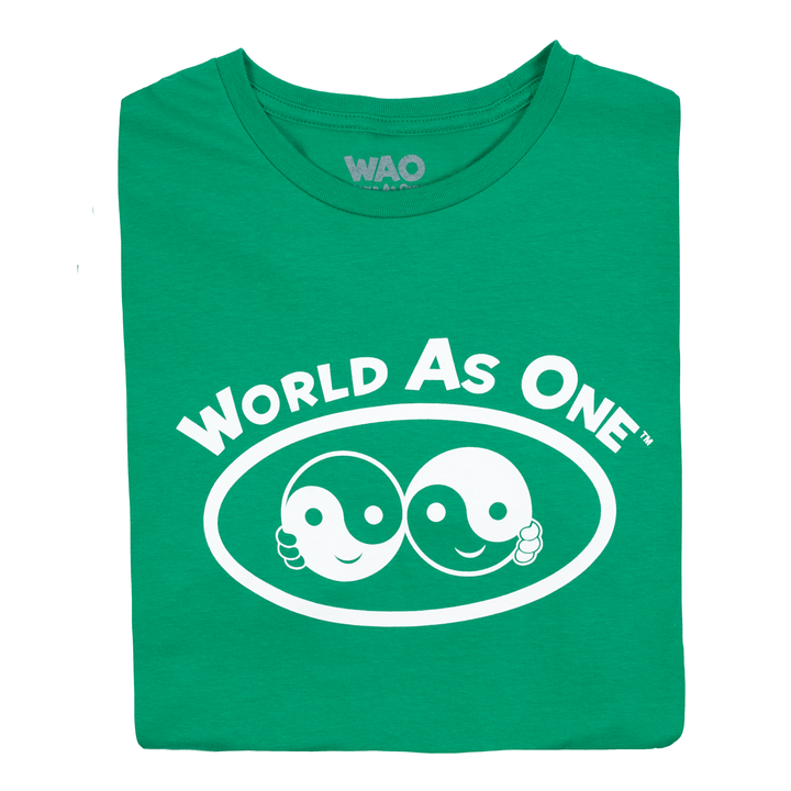 World As One - Unisex T-Shirt Irish Green &amp; White