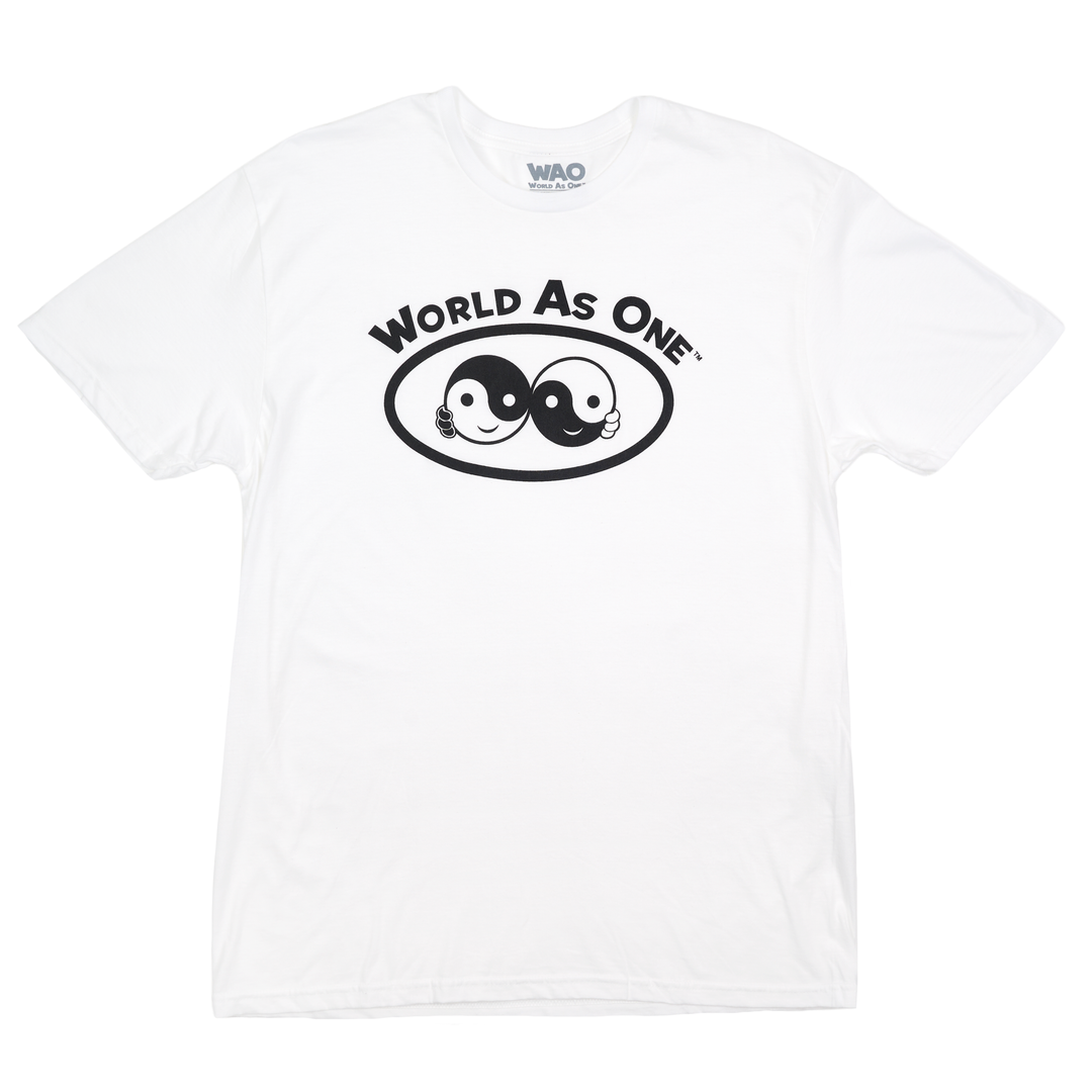 World As One - Unisex T-Shirt White &amp; Black