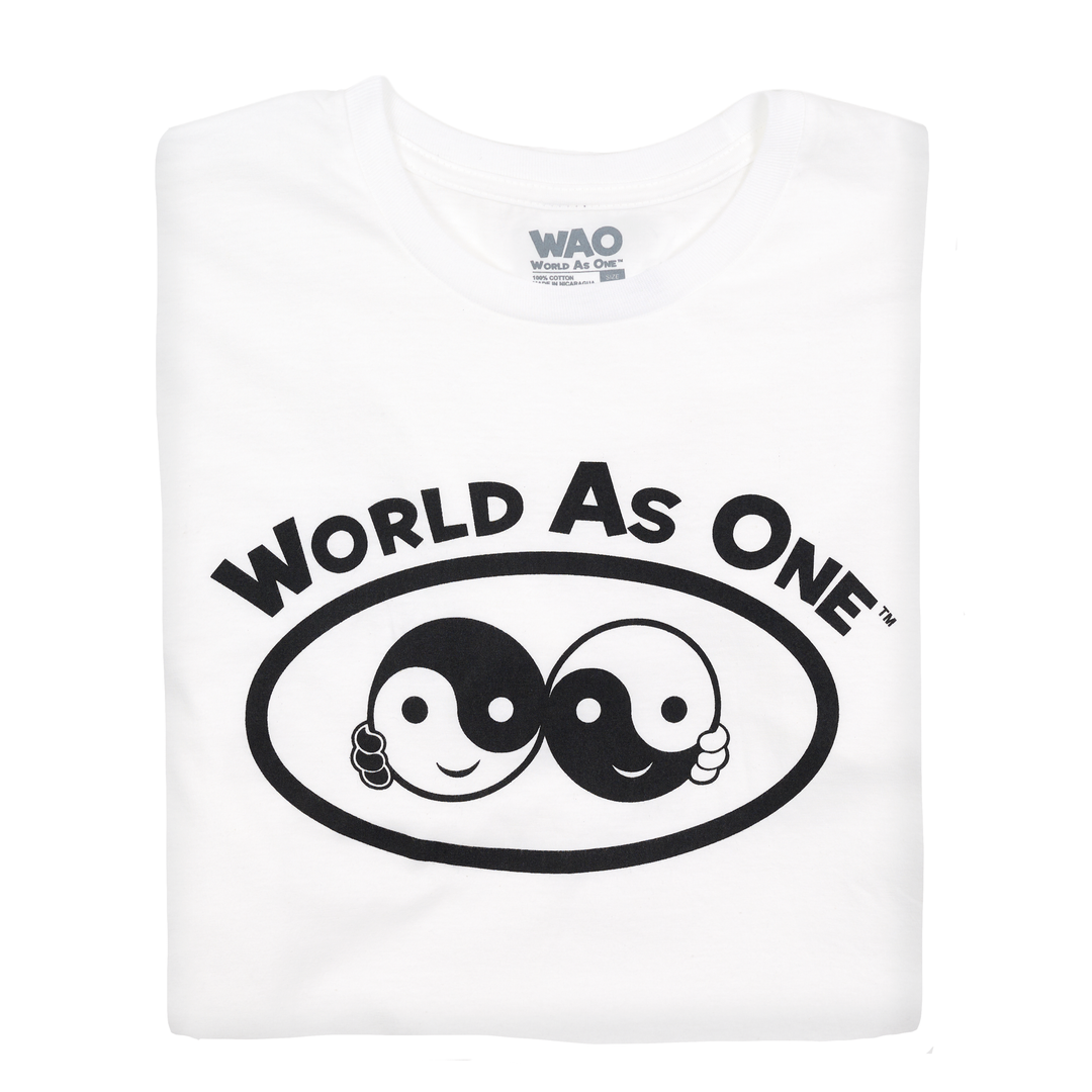 World As One - Unisex T-Shirt White &amp; Black