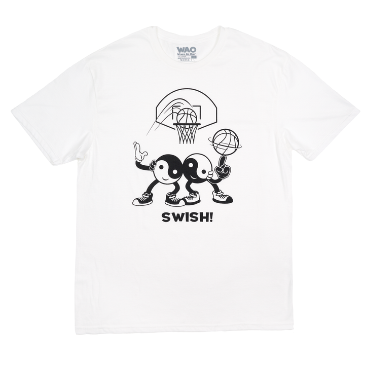 Swish! - Unisex T-Shirt White &amp; Black