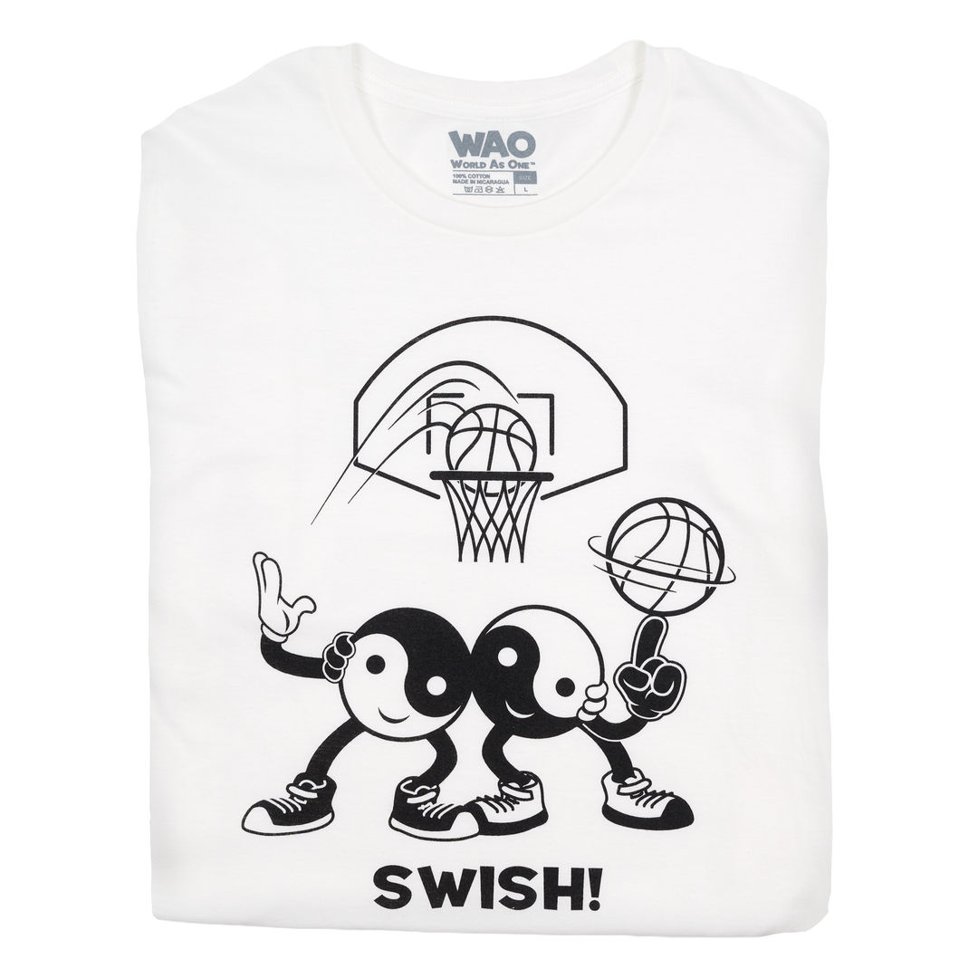 Swish! - Unisex T-Shirt White &amp; Black