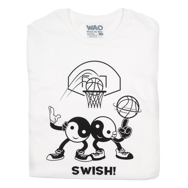Swish! - Unisex T-Shirt White &amp; Black
