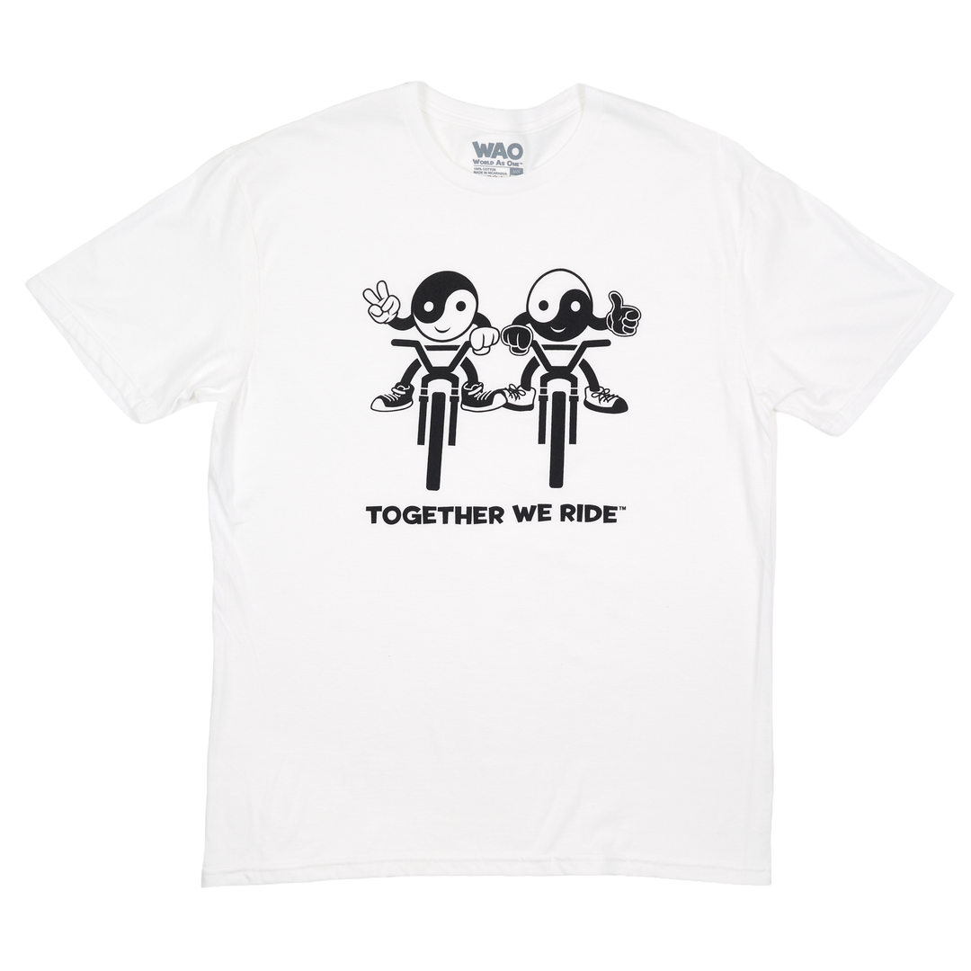 Together We Ride - Unisex T-Shirt White &amp; Black