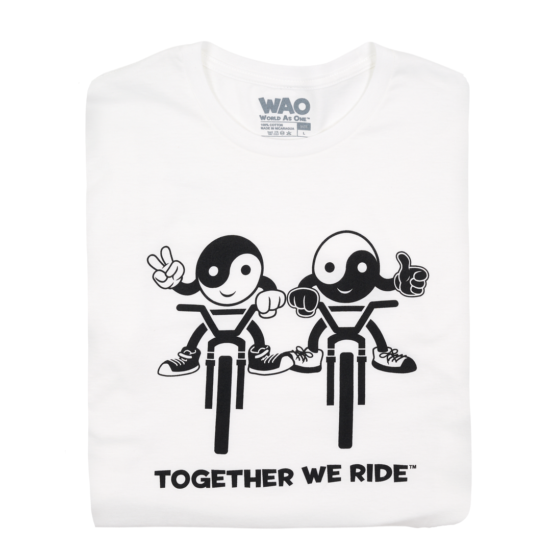 Together We Ride - Unisex T-Shirt White &amp; Black
