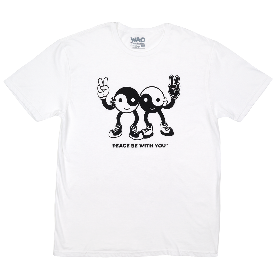 Peace Be With You - Unisex T-Shirt White &amp; Black