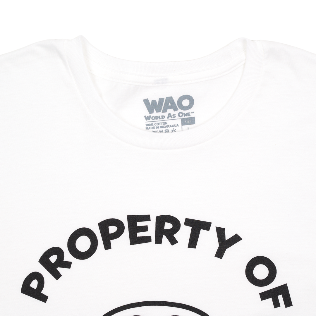 Property of Dept. Peace, Love &amp; Unity - Unisex T-Shirt White &amp; Black